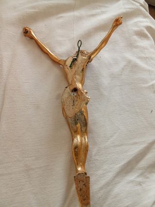 Crocifisso Gesu dorato Vintage