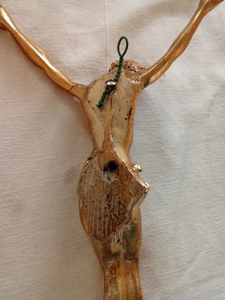 Crocifisso Gesu dorato Vintage