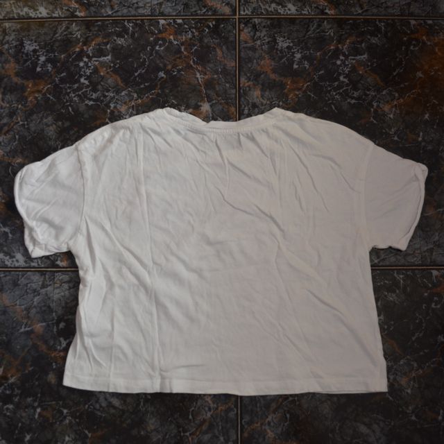 Camiseta Bershka Blanca Talla M