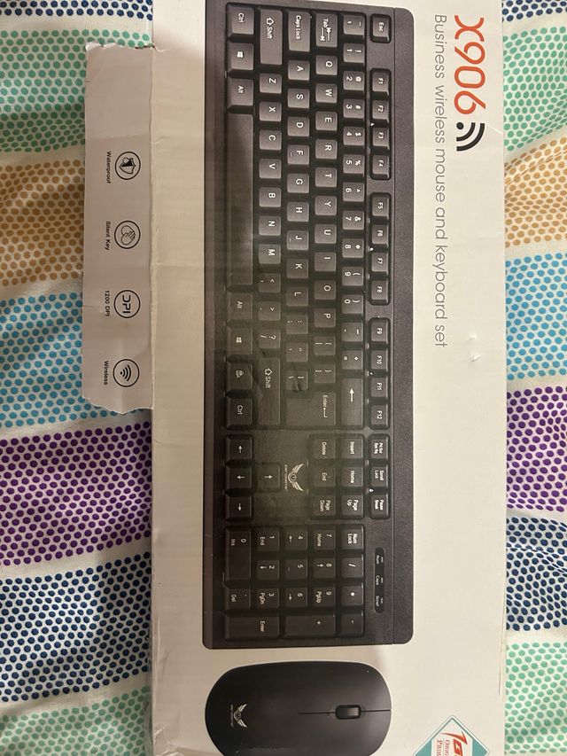 Teclado y Ratón Inalámbrico X906 Negro