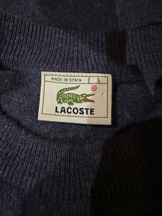 Jersey Lacoste Lana Virgen Azul Marino