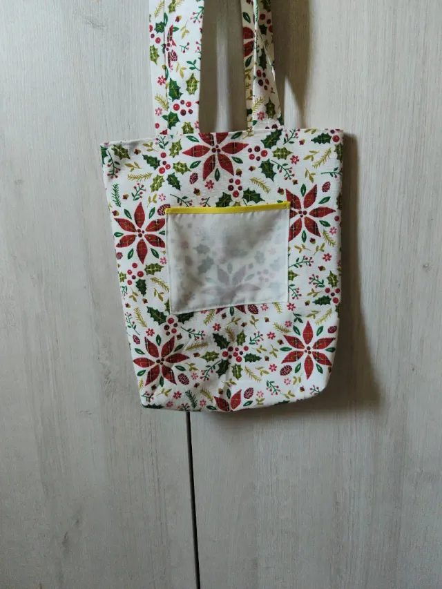 Bolsa de tela navideña