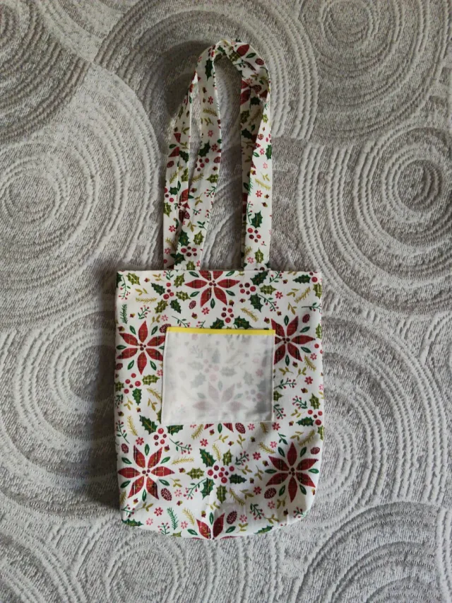 Bolsa de tela navideña
