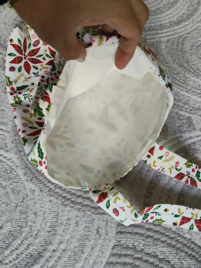 Bolsa de tela navideña
