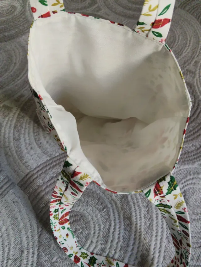 Bolsa de tela navideña
