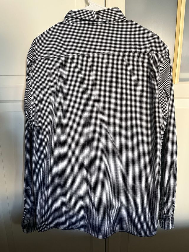 Camisa de hombre cuadros blanco y negro