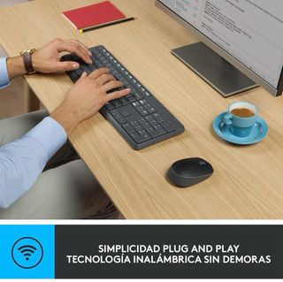 Teclado y ratón inalámbrico Logitech negro