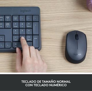 Teclado y ratón inalámbrico Logitech negro