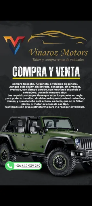 Taller y compraventa de vehículos Vinaròs Motors.