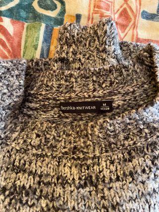 Jersey Bershka gris jaspeado