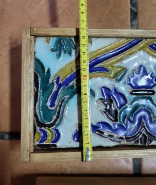 Lote Antigüedades Azulejos Terracota