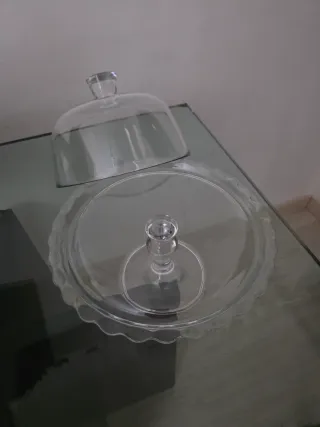 Alzata per dolci in vetro