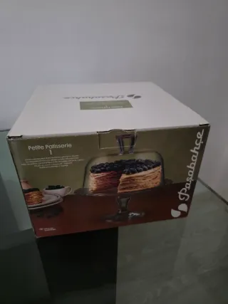 Alzata per dolci in vetro