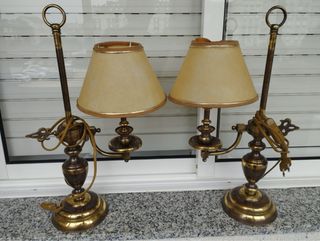 Lampade da tavolo antiche dorate