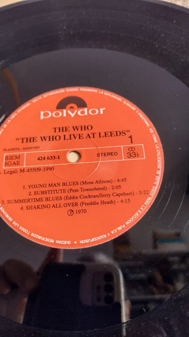 LP vinilo THE WHO Live At Leeds Polydor 1990