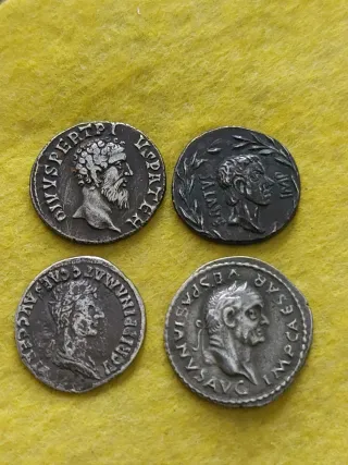 4 Denarios Romanos Réplica Plata