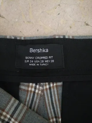 Pantalones de vestir grises unisex a cuadros