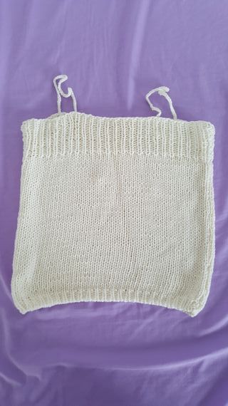 Top boho chic de hilo de algodón blanco