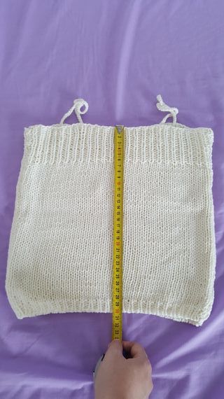 Top boho chic de hilo de algodón blanco