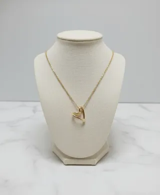Collana con ciondolo cuore 3D oro
