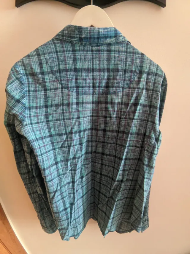 Camisa cuadros azul Talla M