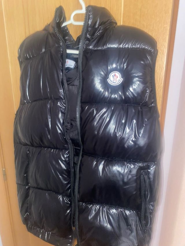 Chaleco Moncler Negro Brillante