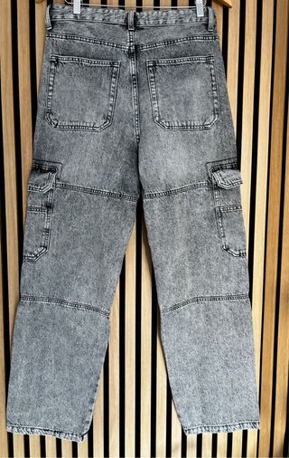Bershka Jeans Cargo Baggy Uomo Taglia M