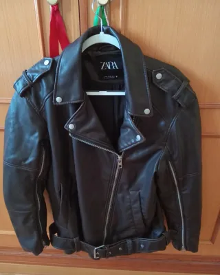 Cazadora Biker Marrón Chocolate