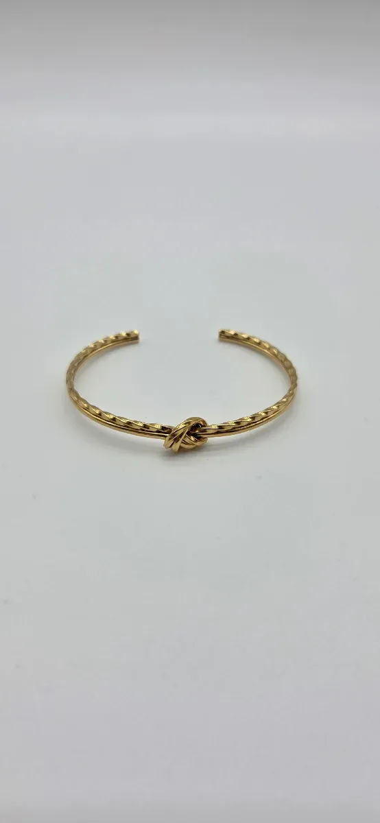 Pulsera Acero Quirúrgico Nudo Dorado