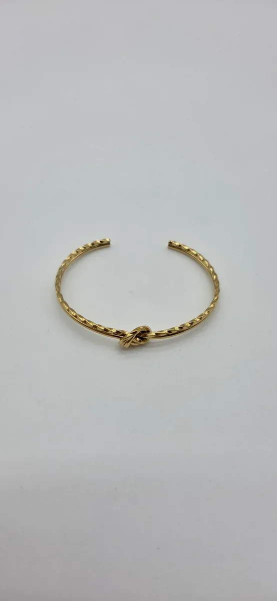 Pulsera Acero Quirúrgico Nudo Dorado