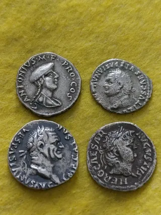 Réplica moneda romana denario plata