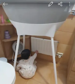 Bañera bebé Luma gris