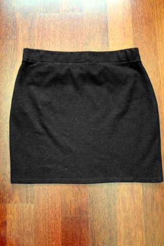 Falda Promod Mujer Talla L Negro Textura