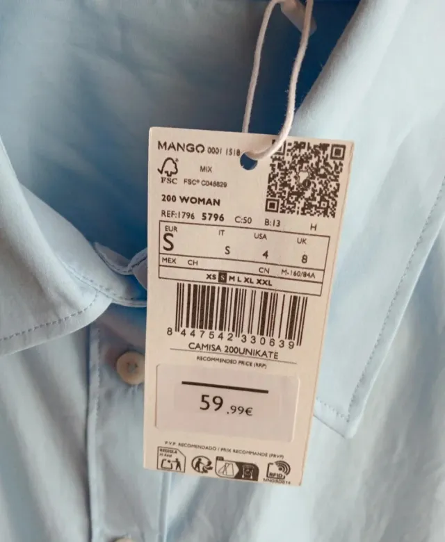 Camisa oversize azul