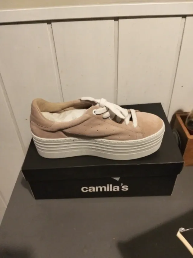 Camila's Zapatillas Plataforma Piel Rosa