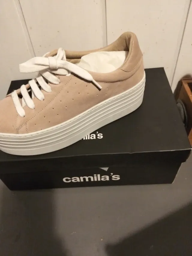 Camila's Zapatillas Plataforma Piel Rosa