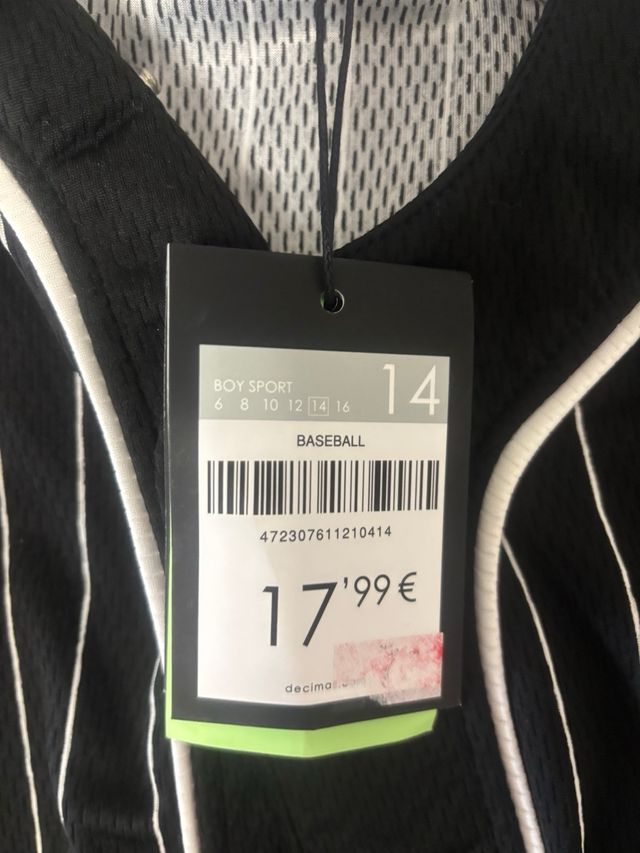 Reebok Chaqueta Béisbol Rayas Blancas Negra