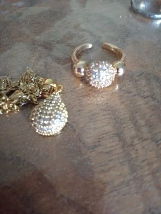 Set vintage zirconi oro e argento