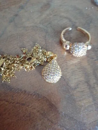 Set vintage zirconi oro e argento