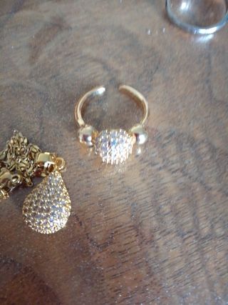 Set vintage zirconi oro e argento