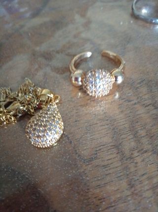Set vintage zirconi oro e argento