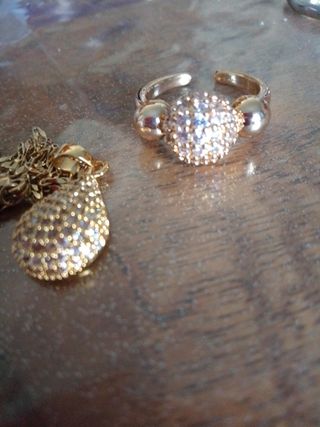Set vintage zirconi oro e argento