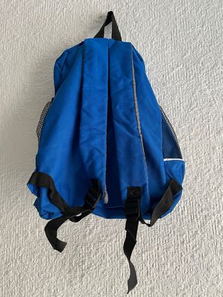 Mochila senderismo azul varios bolsillos