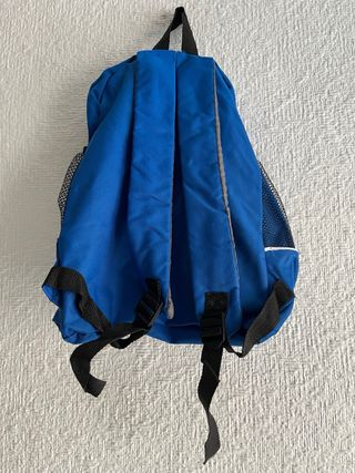 Mochila senderismo azul varios bolsillos