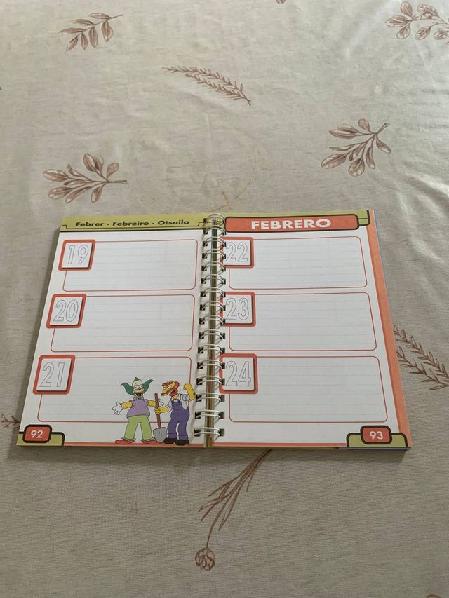Agenda Escolar Permanente Simpsons