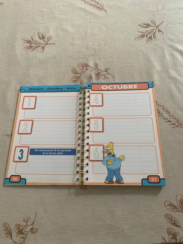 Agenda Escolar Permanente Simpsons