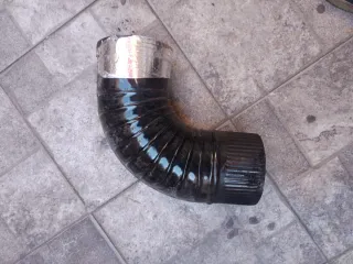 Codo para estufa  negro