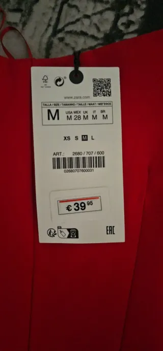 Corsé Zara Rojo Talla M