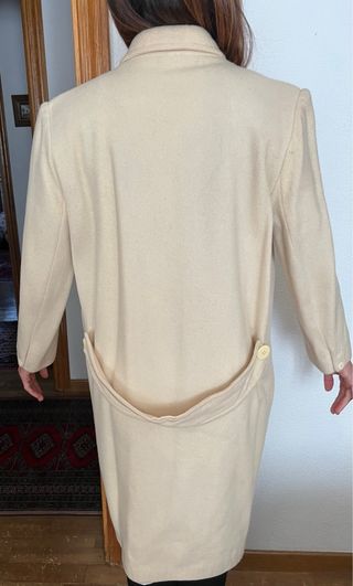 Abrigo largo lana beige(sin marca)