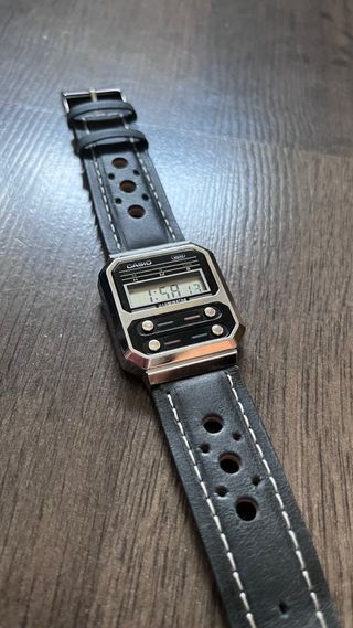 Casio A100WE Reloj Digital Plata y Negro